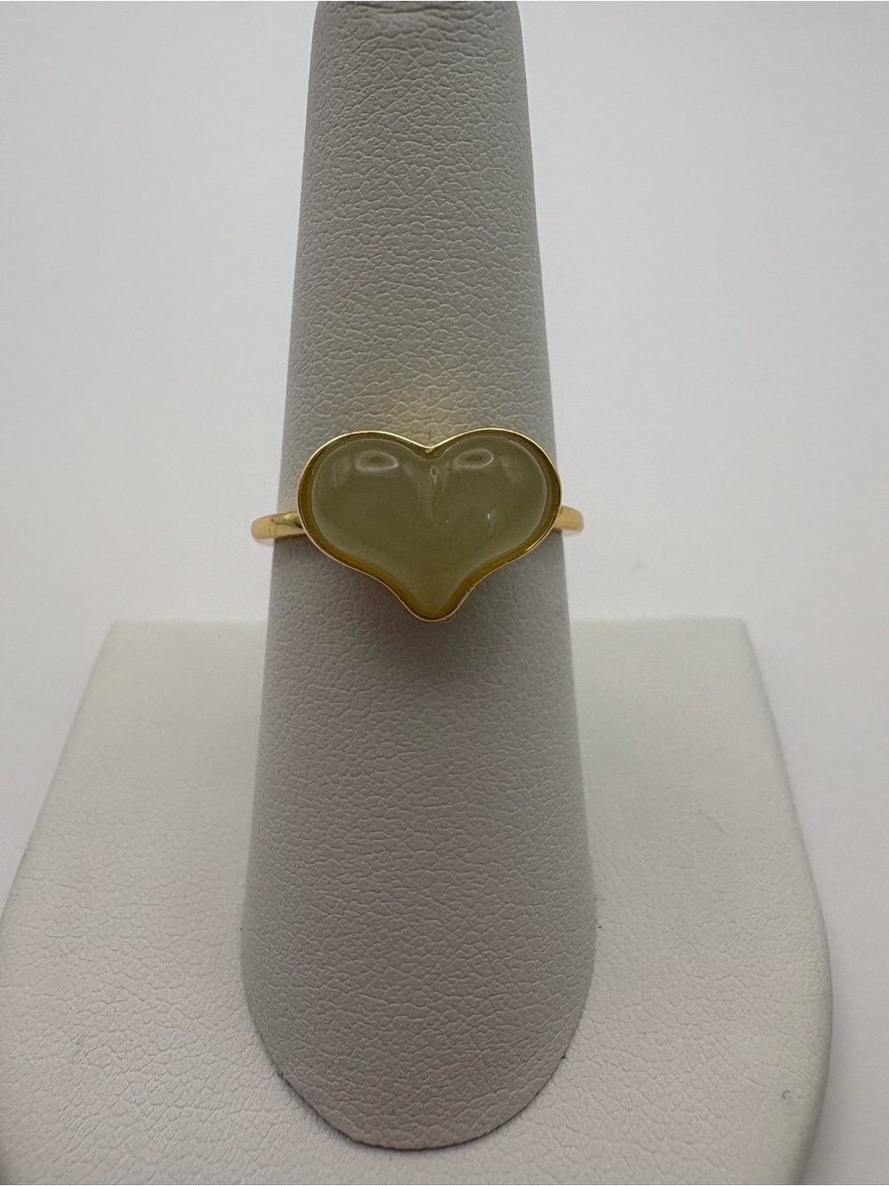 Jade Heart Ring (#R59) - Picture 3 of 4
